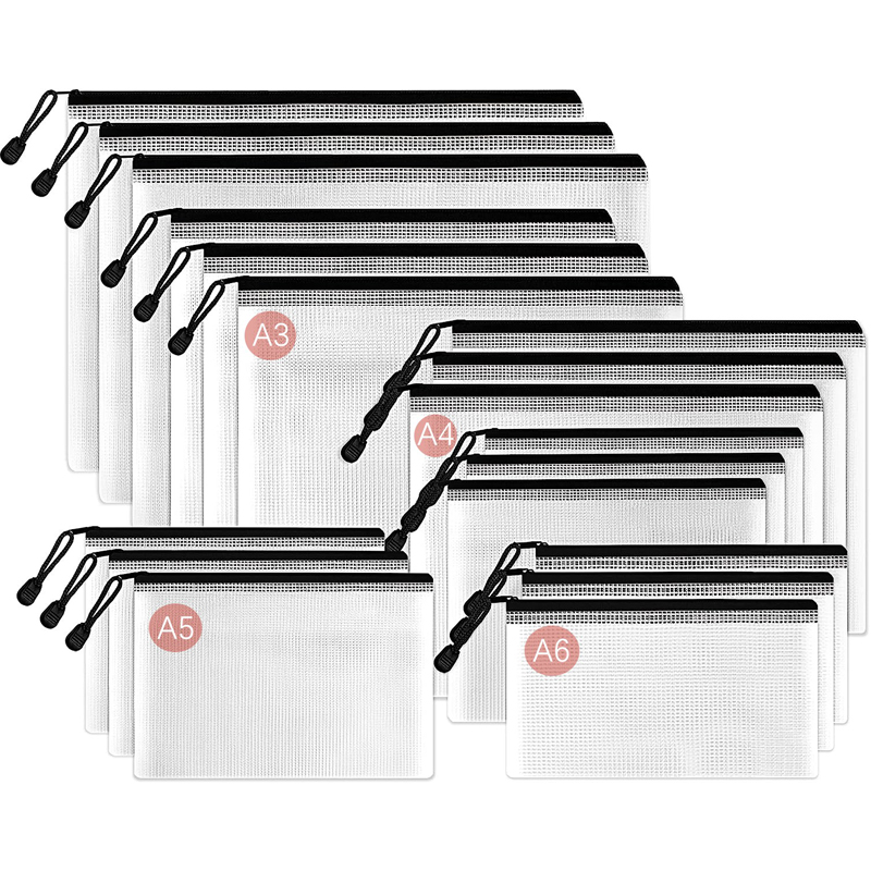 File Folder Hanging - Tas Penyimpanan Ritsleting Jaring Tas Dokumen