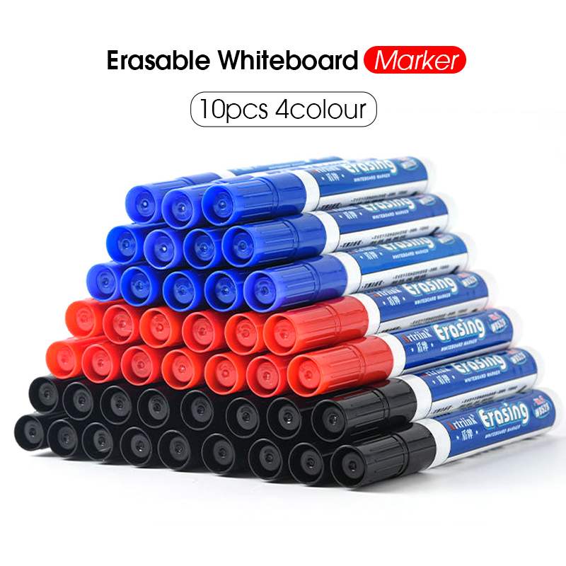 Whiteboard Marker Set - 10 Buah Set Spidol Papan Tulis,