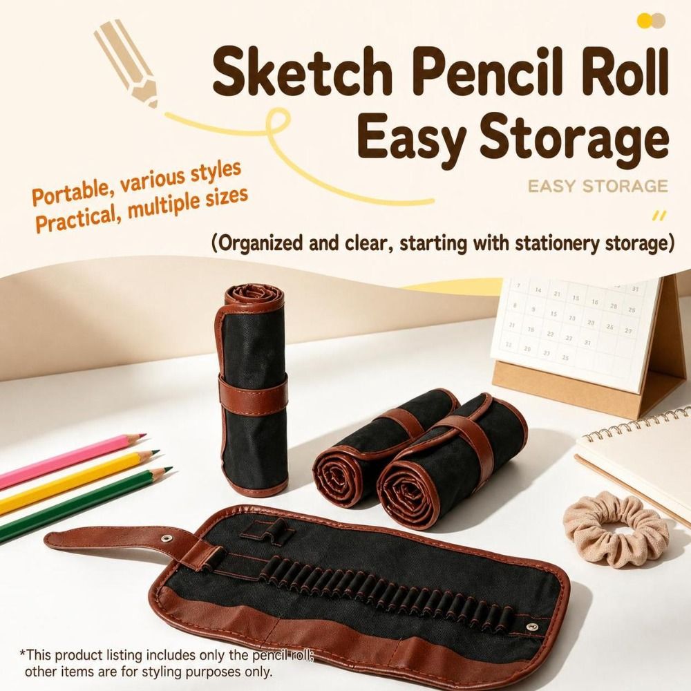 Pencil Case Large - Kotak Pensil Gulung Tahan Lama 24/36/48/72