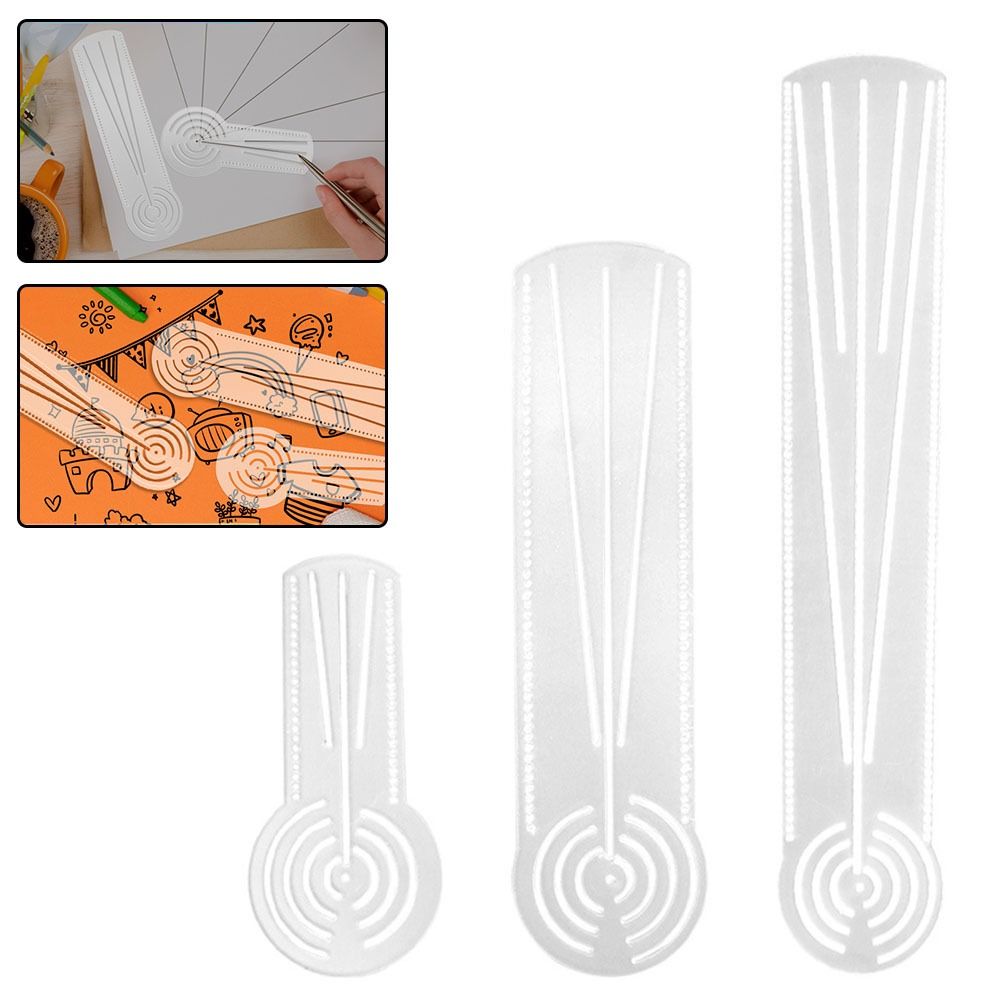Ruler Set Transparent - Templat Gambar Mandala Multifungsi Berkualitas Tinggi