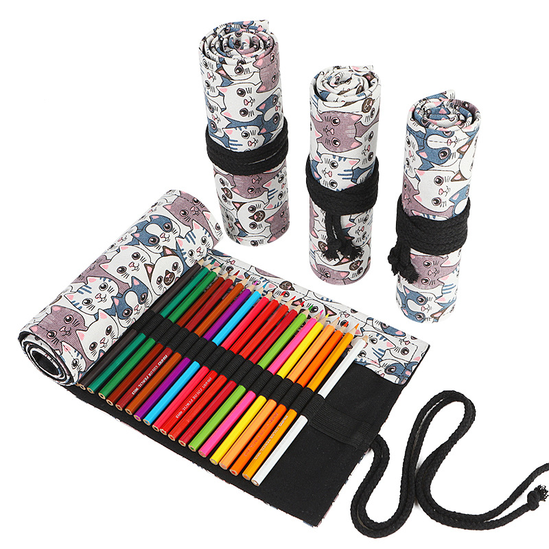 Pen Pouch Roll - 72 Slot kotak pensil sekolah kotak