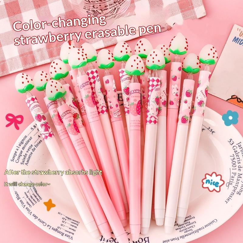 Gel Ink Pen Set - Set Pulpen Gel Desain Stroberi Dapat