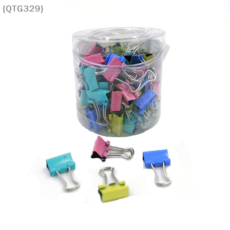 Binder Clip Assorted - 【F2-QT329】60 Buah Klip Binder Logam Mini