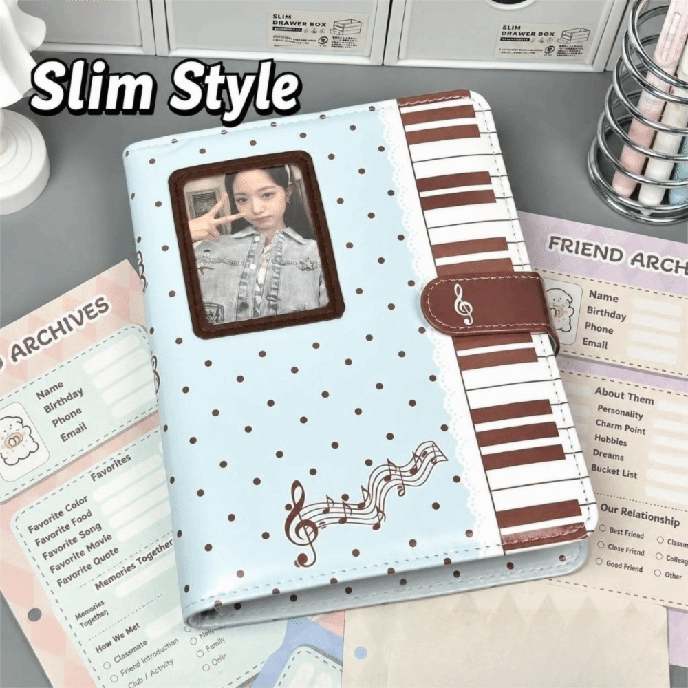 Notebook Dotted A5 - Buku Catatan Binder Piano Polka Dot