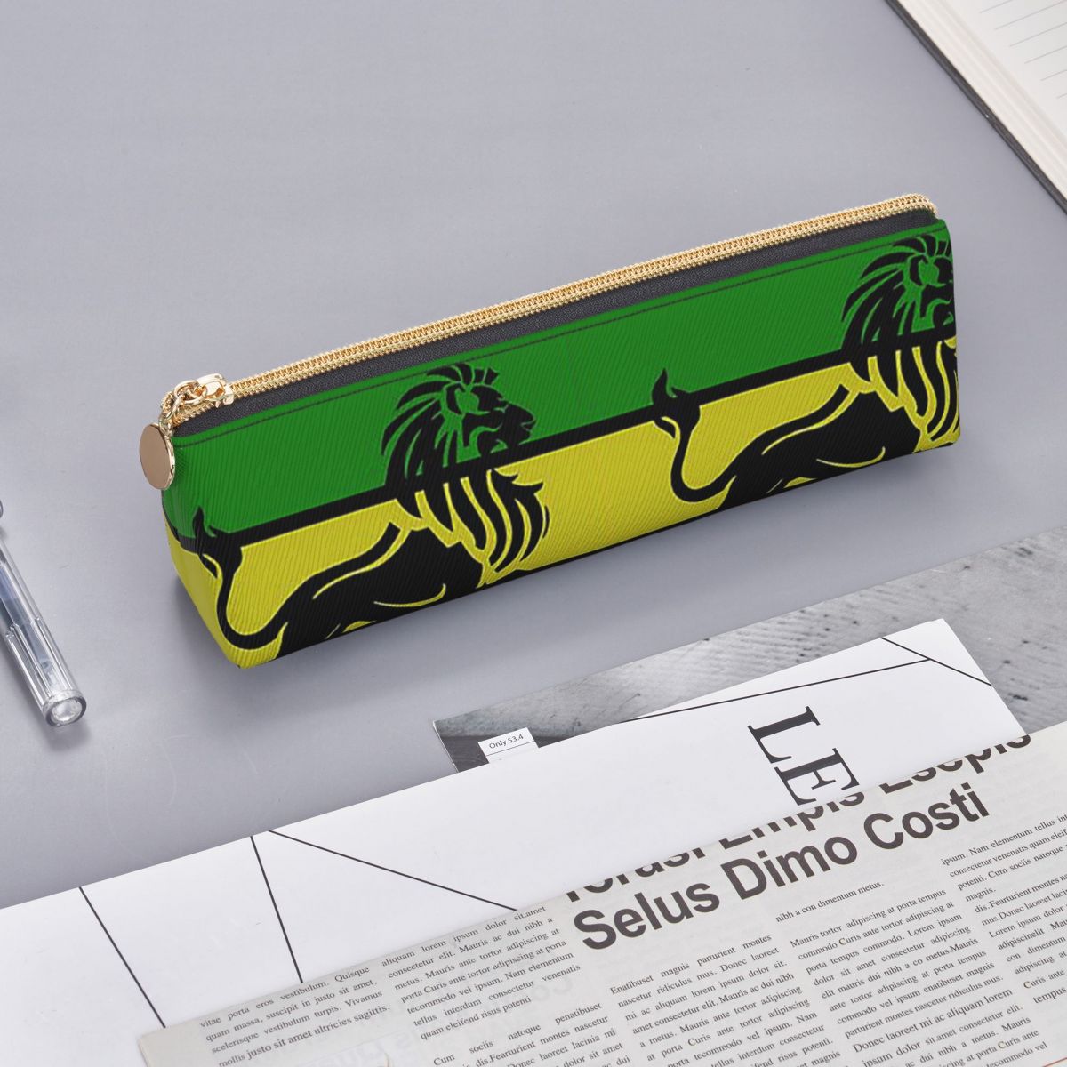 Lion Stationery & Office Supply(Kunshan)Co.Ltd - Kotak Pensil Reggae Jamaika Gambar Singa