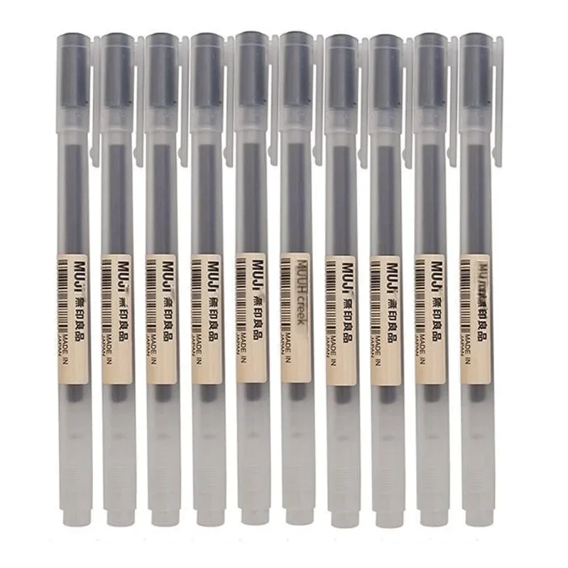 Gel Ink Pen Set - 6/8 Buah/Set Pena Gel MUJIs Hitam/Merah/Biru