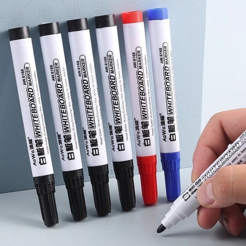 Whiteboard Marker Set - 4/8 Buah Pena Papan Tulis Hitam