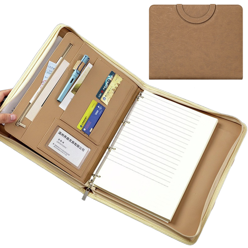 Binder Clip Assorted - Folder Portofolio Bisnis Kulit PU A4