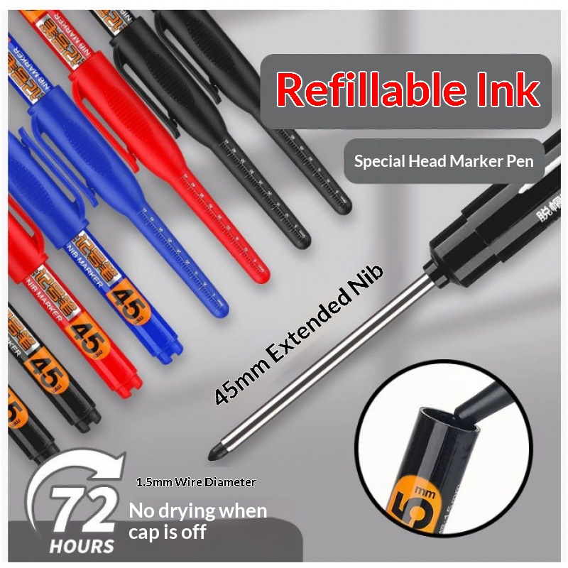 Whiteboard Marker Set - 12/2 Buah Pena Penanda Lubang Dalam