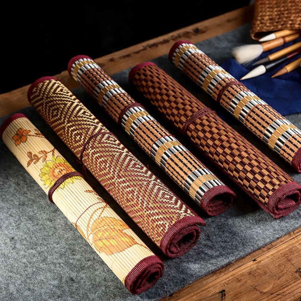 Pen Pouch Roll - Tempat Kuas Lukis Bambu Berkualitas Tinggi