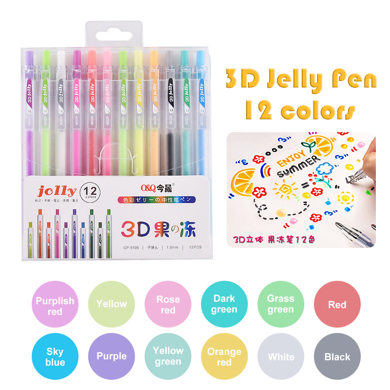 Pena Jeli Tiga Dimensi 3D Pena - Gel Ink Pen Set ulasan dan harga