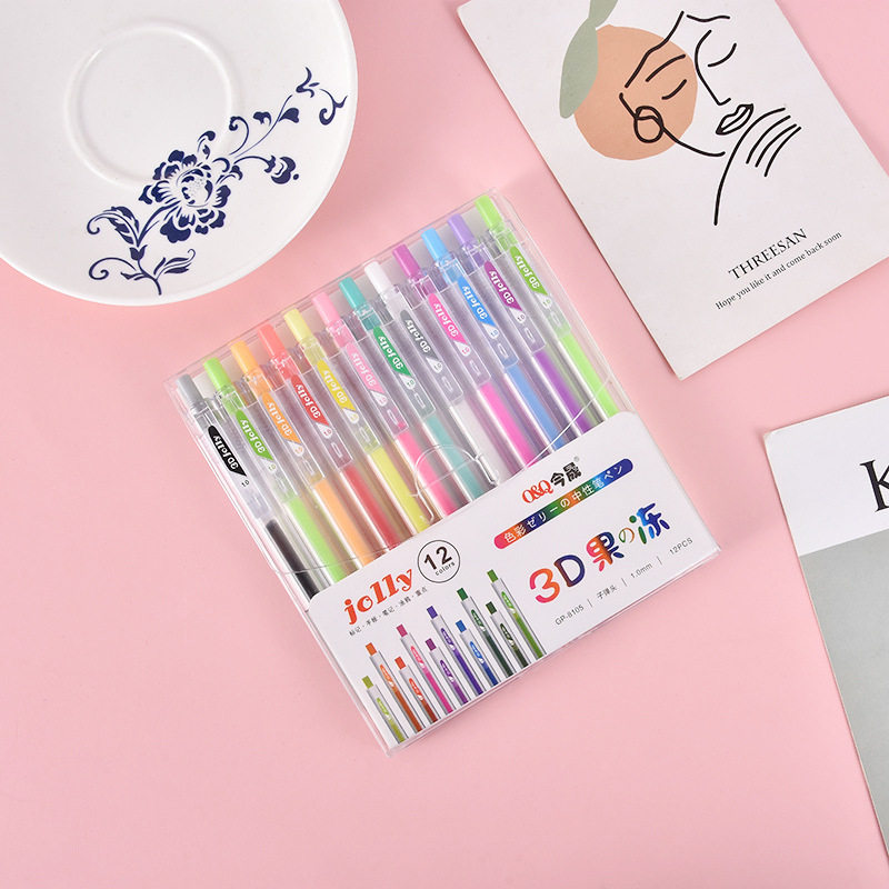 Pena Jeli Tiga Dimensi 3D Pena - Gel Ink Pen Set ulasan dan harga