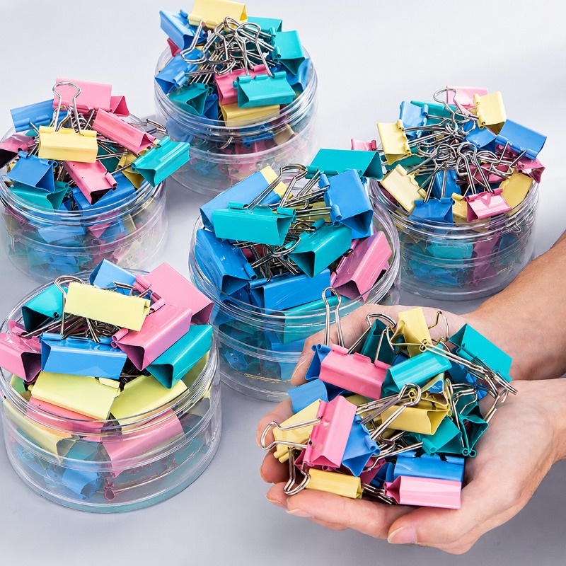 Klip Binder Logam Warna-warni, - Binder Clip Assorted ulasan dan harga