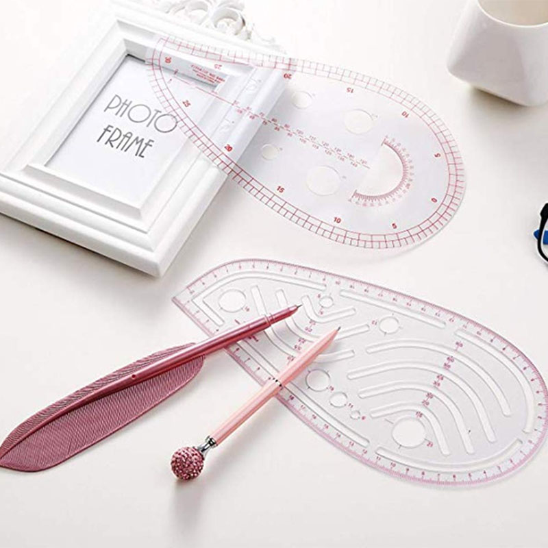 Penguasa Potongan Kurva Peranc - Ruler Set Transparent ulasan dan harga