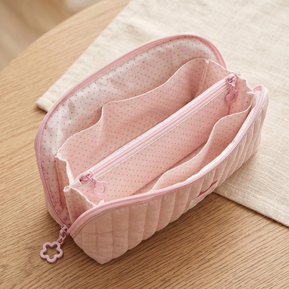 Kantong Pensil Bergaris Kapasi - Pencil Case Large ulasan dan harga