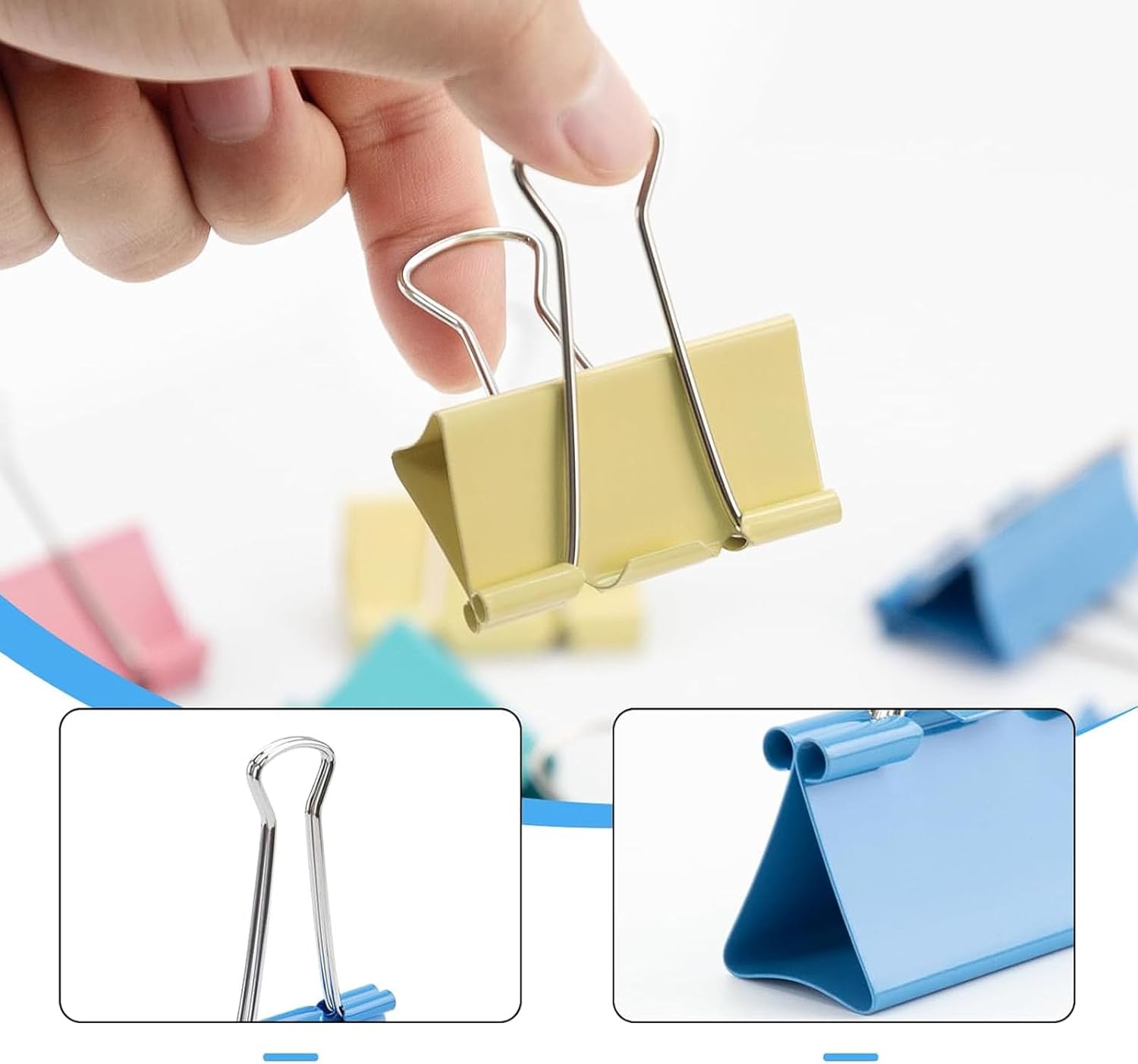 Klip Lipat, 40 Klip Kertas, Lo - Binder Clip Assorted ulasan dan harga