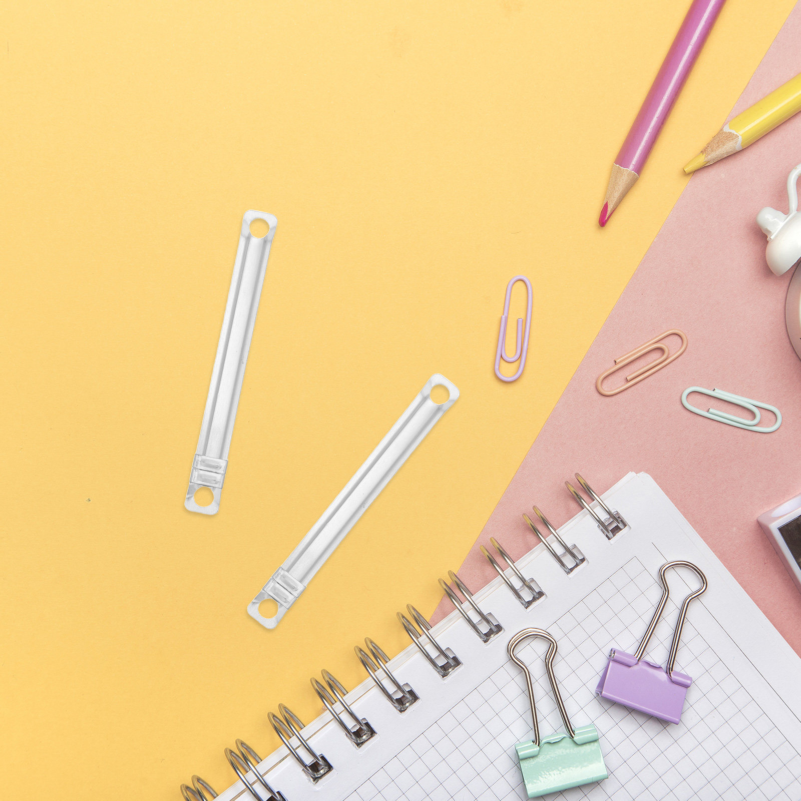 50Pcs Penjepit Kertas 2 Lubang - Binder Clip Assorted ulasan dan harga