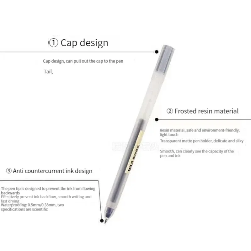 6/8 Buah/Set Pena Gel MUJIs Hi - Gel Ink Pen Set ulasan dan harga