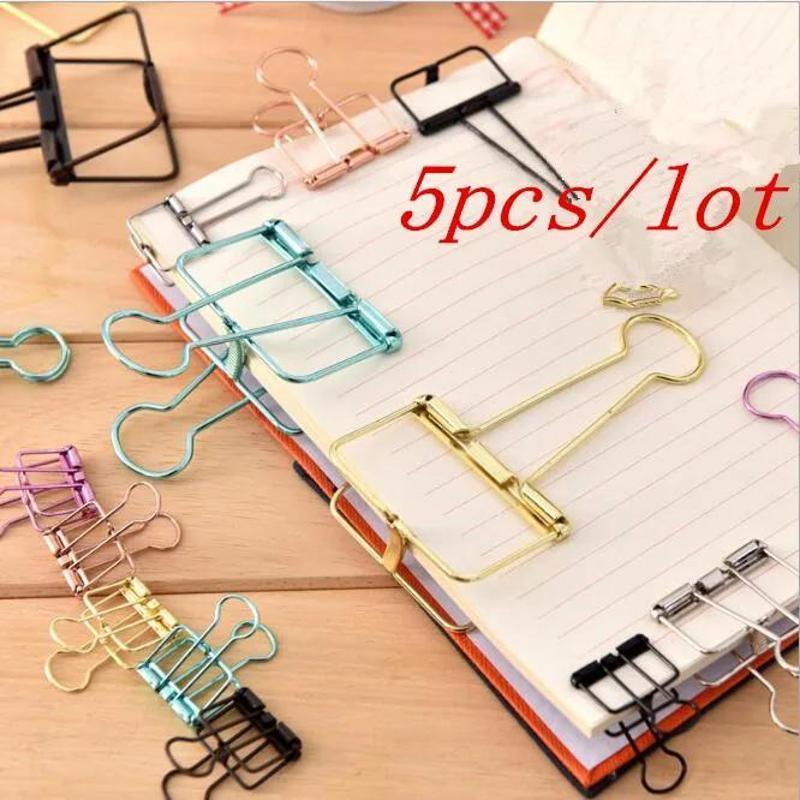 5 Buah Klip Binder Logam Rose  - Binder Clip Assorted ulasan dan harga