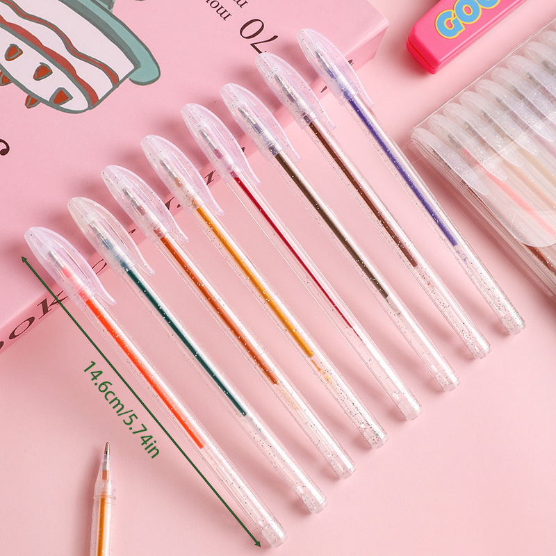 Set Pena Gel Glitter Spesial 8 - Gel Ink Pen Set ulasan dan harga