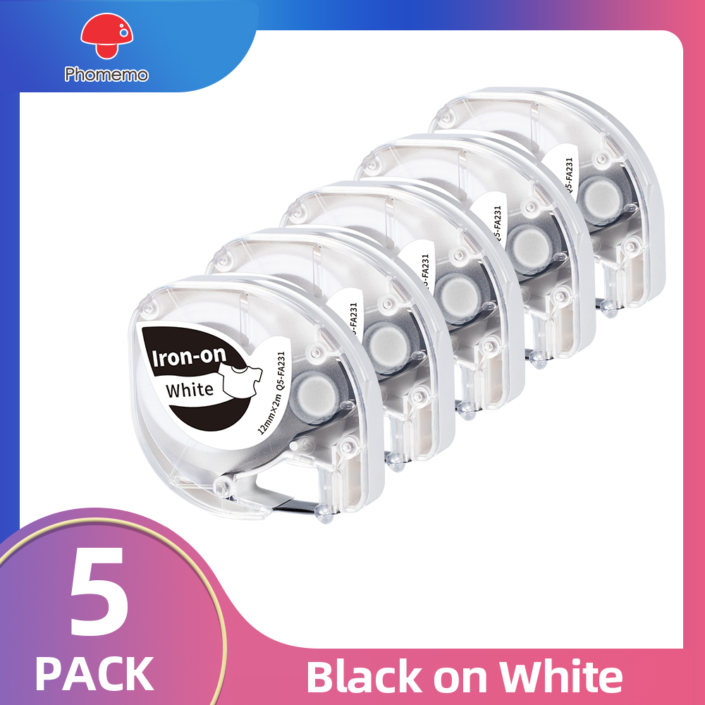3/5 Pak Kain Besi-on Pita Labe - Label Printer Tape ulasan dan harga