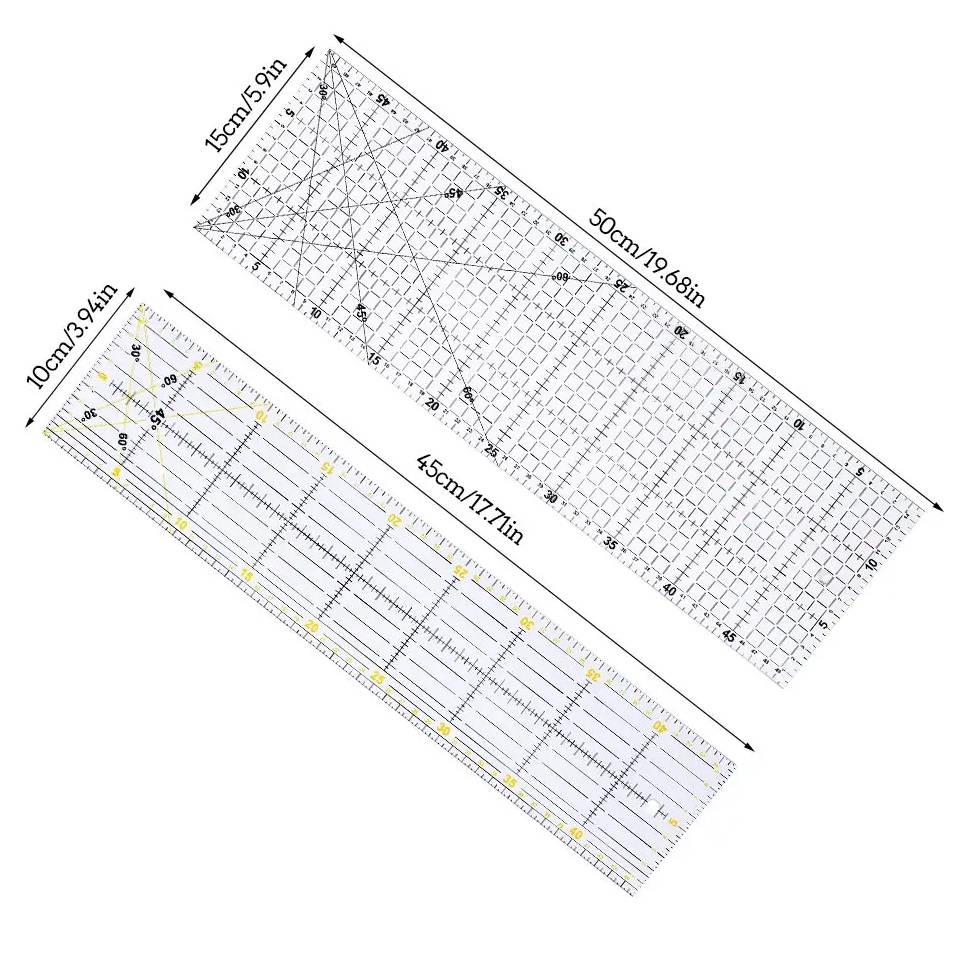 Fenrry Penggaris Tambal Sulam  - Ruler Set Transparent ulasan dan harga